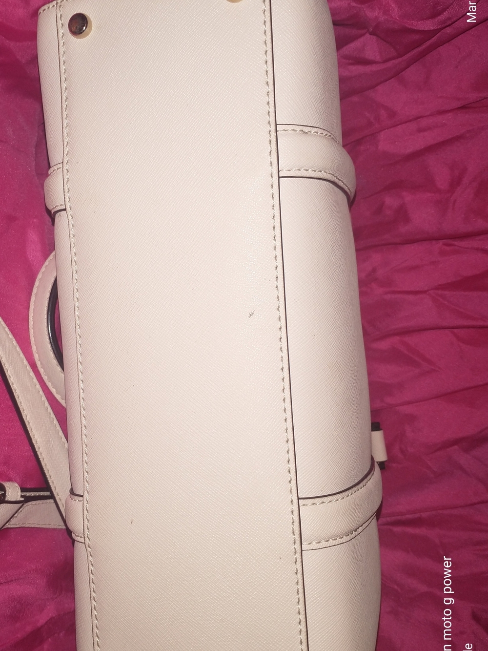 Kate Spade Cream Newbury Lane Medium Loden Saffiano Leather Satchel - Picture 3 of 11